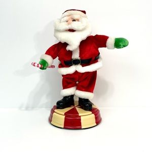 Vintage Gemmy Animated Spinning Visit   Dancing Santa Claus
